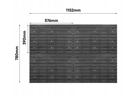 Панель для інструментів Kistenberg 78х78 см + 21 контейнер з кришкою (Варіант 12) фото 2