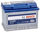 Автомобильный аккумулятор Bosch S4 12В, 74 Ач, 680 A (0092S40080)