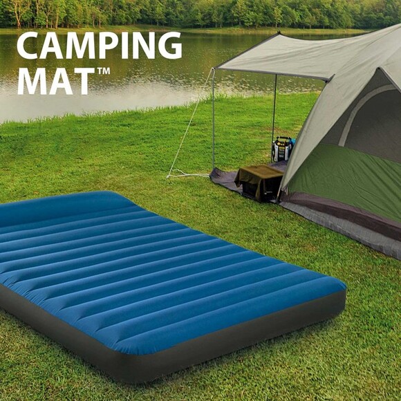 Надувний полуторний матрац Intex Truaire Outdoor Camping із зовнішнім USB насосом, 137х191х22 см (64012) фото 7