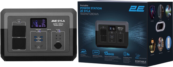 Портативна електростанція 2Е Syla, 1500 Вт, 1280 Вт/год, WiFi/BT, паралельне підключення, швидка зарядка (2E-PPS1512) фото 21
