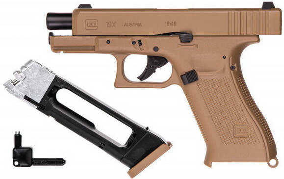 Пневматичний пістолет Umarex Glock 19X TAN Blowback, калібр 4.5 мм (1003441) фото 3