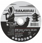 Диск шлифовальный SAMURAY 230х22.23 мм, t= 6.4 мм по металлу (60V030)