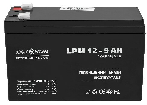 

Аккумулятор Logicpower AGM LPM 12 - 9.0 AH