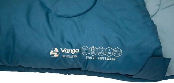 Спальный мешок Vango Evolve Superwarm Single Moroccan Blue Left (SBREVOLVEM23TJ8) изображение 6