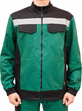 Куртка робоча Free Work Алекс, зелено-чорна, р.44-46/1-2/S (65993)
