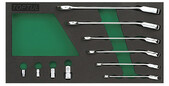 Набор ключей комбинированных с трещоткой TOPTUL 10 шт. (GVA1017)