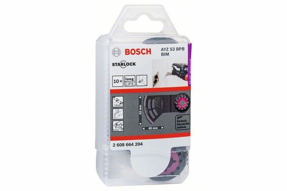 Полотно Bosch Starlock Dual-Tec AYZ 53 BPB 53x40 мм, 10 шт. (2608664204) фото 2