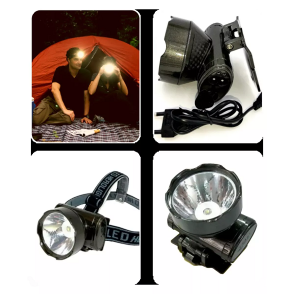 Ліхтар налобний акумуляторний GRUNHELM GR-1898-1, 1 LED 15 Вт, 3х400 мАг (121286) фото 2
