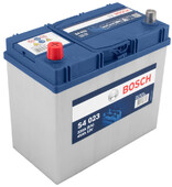 Автомобильный аккумулятор Bosch S4 ASIA, 12В, 45 Ач, 330 A (стандартные клеммы) (0092S40230)