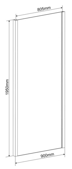 Душевая стенка EGER 90х195 см (599-153-90W(h)) изображение 4