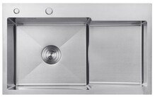 Кухонна мийка Kroner KRP Geburstet-7848LHM, 3.0/1.0 мм (CV030021)