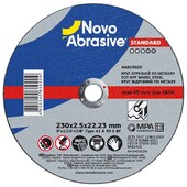 Диск відрізний по металу NovoAbrasive STANDARD 41 14А, 230х2.5х22.23 мм (NAB23025)