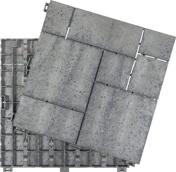 Декоративне покриття для підлоги MultyHome Mosaic, рифлене, 30х30 см, світло-сіре, 6 шт. в уп. (5903104911676) фото 3
