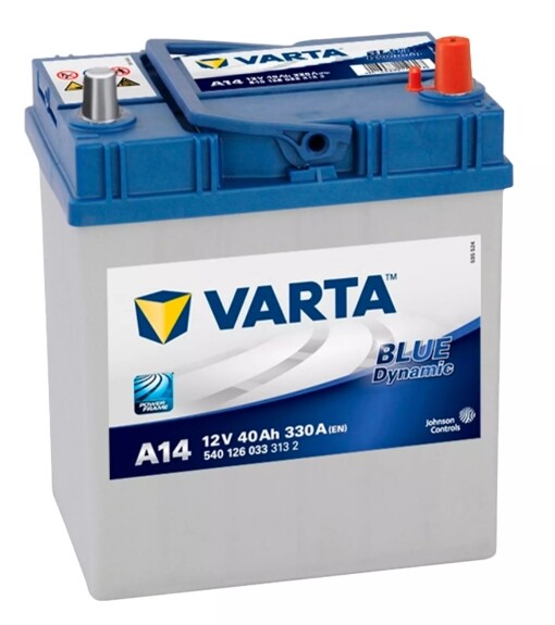 

Автомобильный аккумулятор Varta Blue Dynamic Asia A14 6CT-40 АзЕ (540126033)