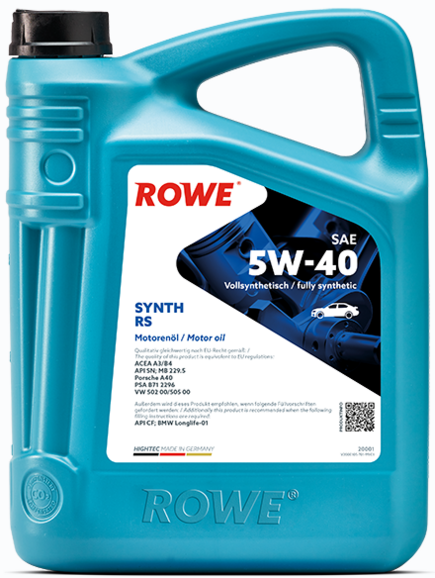 Моторна олива ROWE HighTec Synt RS SAE 5W-40, 5 л (20001-0050-99)