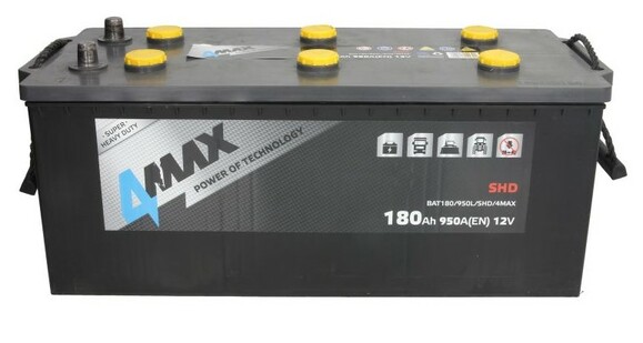 Грузовой аккумулятор 4MAX BAT180/950L/SHD изображение 3