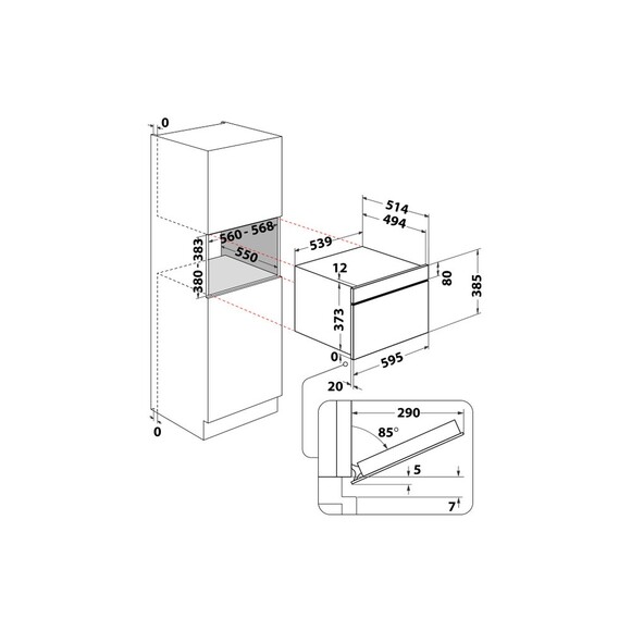 Микроволновая печь встраиваемая Whirlpool AMW730/SD изображение 11