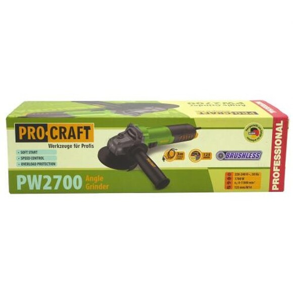 Угловая шлифовальная машина Procraft PW-125/2350 изображение 12