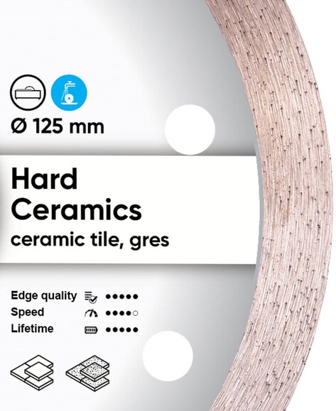 Алмазный диск Distar 1A1R 125x1,4x10x22,23 Hard ceramics (11115048010) изображение 2