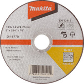 Тонкий відрізний диск Makita по нержавіючій сталі 125х1.2 60Т плоский (D-18770)