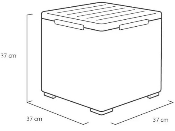 Стол-сундук Keter Vigo 50 л, серый (8711245155517) изображение 3