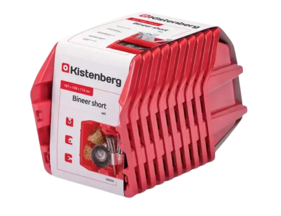Набор контейнеров Kistenberg Bineer short 288x158x187 мм, красный, 10 шт (KBISS20-3020 10)