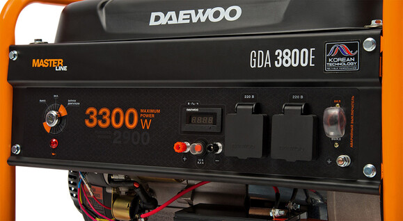 Бензиновий генератор Daewoo GDA3800E фото 4