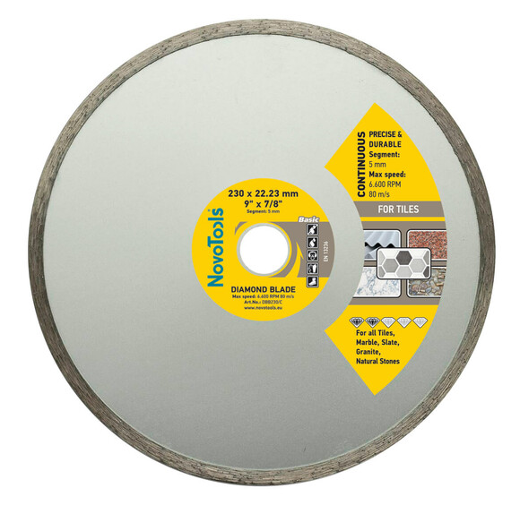 Алмазний диск NovoTools Basic 230х5х22.23 мм (DBB230/C)