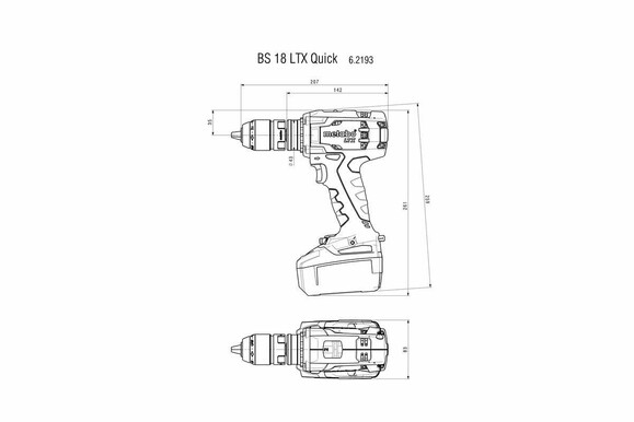 Аккумуляторный дрель-шуруповерт Metabo BS 18 LTX Quick Set (602193960) изображение 6