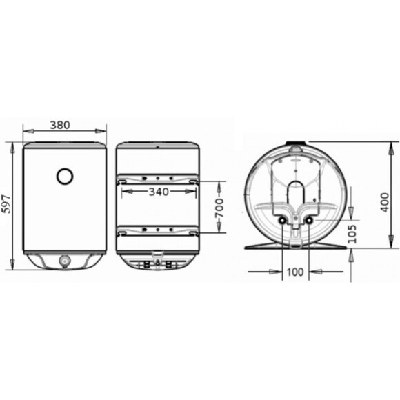 Бойлер Atlantic Steatite Slim VM 030 D325-2-BC (8311521) изображение 5