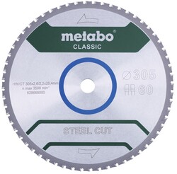 Metabo Steel cut Classic HW / CT 305х2.6 / 2.2x25.4, Z60 FZFA / FZFA 4 град. (628668000)