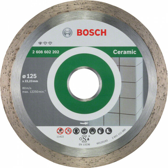 Алмазний диск Bosch Standard for Ceramic 125-22,23 мм (2608602202)