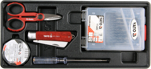 Вкладиш для інструментальної шафи Yato набір інструментів зі свердлами 1-10мм (YT-55471)