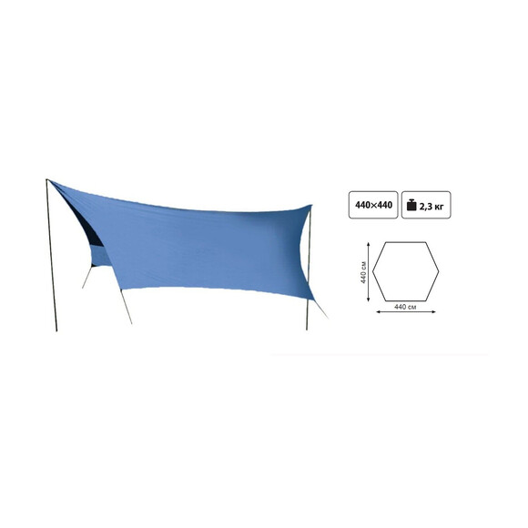 Тент со стойками Tramp Lite Tent blue (UTLT-036) изображение 2