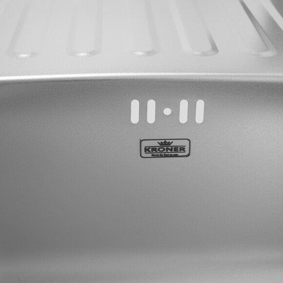 Кухонна мийка Kroner KRP Satin-6350, 0.8 мм (CV022779) фото 4