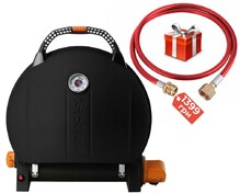 Портативный переносной газовый гриль O-GRILL 900, черный + шланг в подарок! (o-grill_900_black)