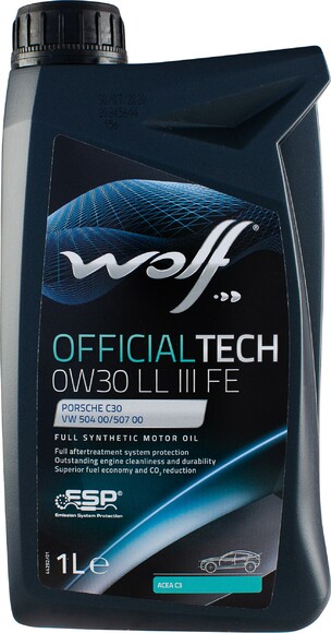 Моторное масло WOLF OFFICIALTECH 0W-30 LL III FE, 1 л (1044342)
