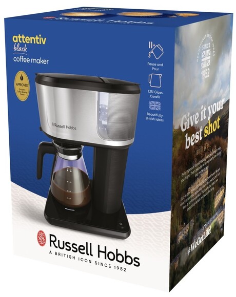 Краплинна кавоварка Russell Hobbs Attentiv Black Coffee Maker (26840-56) фото 6