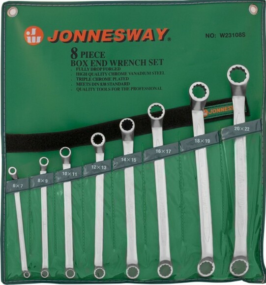 Набор ключей накидных JONNESWAY W23108S (8 предметов) изображение 2