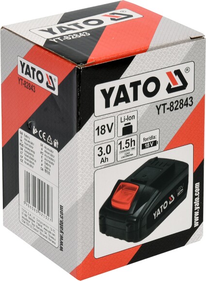 Аккумулятор YATO 18V, 3.0 А/час (YT-82843) изображение 3
