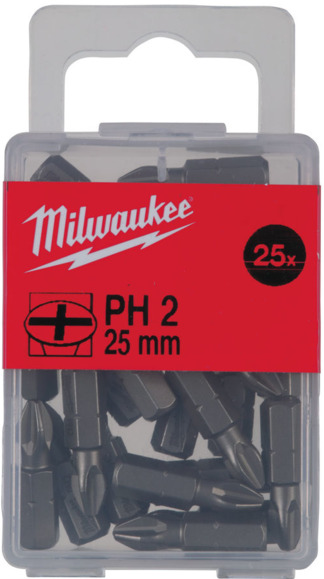 Біти для шурупокрута Milwaukee PH2, 25 мм (4932399587)