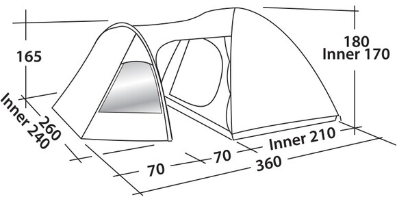 Палатка Easy Camp Blazar 400 Gold Red (120400) (928905) изображение 2