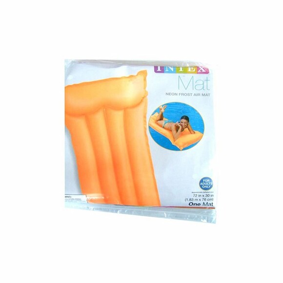 Пляжный надувной матрас для плавания Intex Оранжевый Neon Frost Air Mats 183х76см (59717-2) изображение 3