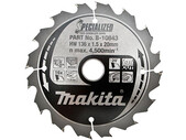 Пильний диск Makita Specialized по дереву 136x20мм 16T (B-10643)