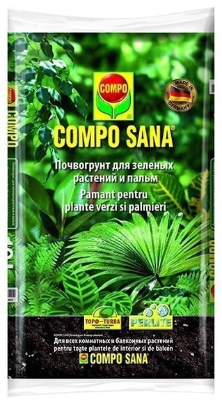 Торфосмесь для зеленых растений и пальм Compo Sana 10 л (1431)