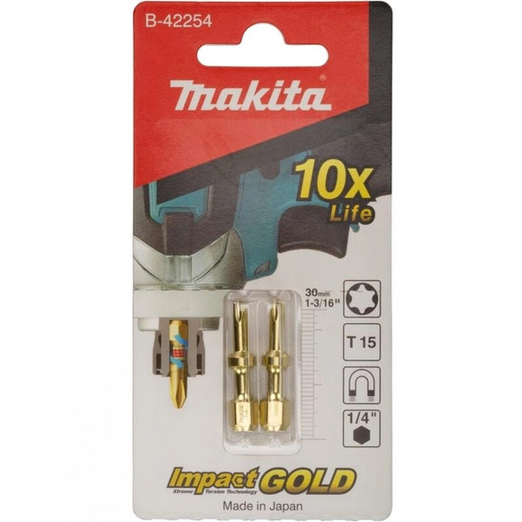 Торсионная бита Makita Impact Gold T15 30 мм (B-42254) изображение 3