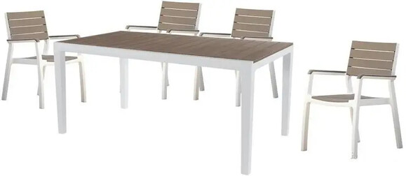 Стол для сада Keter Harmony Table, белый/капучино (230684) изображение 2
