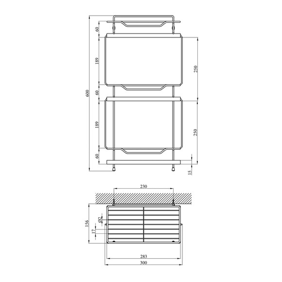 Полиця для ванної кімнати Kroner KRM Rizze-ACC330-3 (CV022916) фото 4