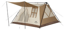 Двухместная палатка с навесом Naturehike CNH22ZP029 (светло-коричневый) (6975641887829)