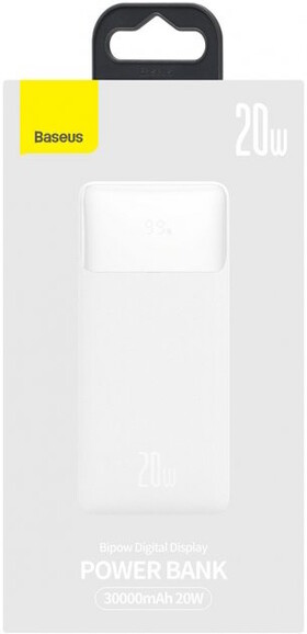 Портативная батарея Baseus Bipow Overseas 20W 30000 mAh, white (PPBD050402) изображение 6